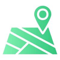 Map Location Glyph Gradient Icon vector