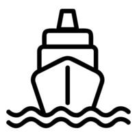Cruise Ship Outline Style vector