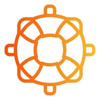 Lifebuoy Outline Gradient Icon vector