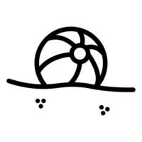 Beach Ball on Sand vector