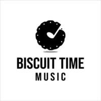 Set of Cookies Time and music Logo Design Template, Icon Symbol, Creative design concepts vector