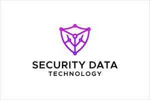 security technology data sheld logo vector