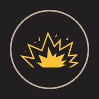 Explosion trendy icon awesome abstract illustration colorful artwork design vector