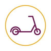 Scooter trendy icon stellar abstract illustration colorful artwork design vector