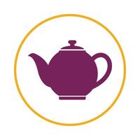 Teapot trendy icon stellar abstract illustration colorful artwork design vector
