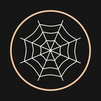 Spider web trendy icon fabulous abstract illustration colorful artwork design vector
