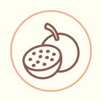 Fruit favorable trendy icon abstract illustration artwork colorful design vector