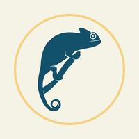 Chameleon trendy icon superb abstract illustration colorful artwork design vector