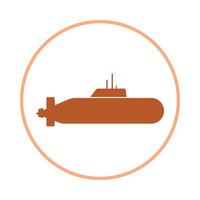 Submarine trendy icon wonderful abstract illustration colorful artwork design vector