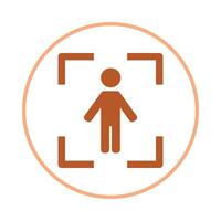 Full body scan trendy icon wonderful abstract illustration colorful artwork design vector