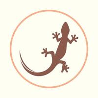 Lizard favorable trendy icon abstract illustration artwork colorful design vector
