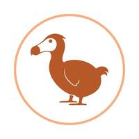 Dodo bird trendy icon wonderful abstract illustration colorful artwork design vector