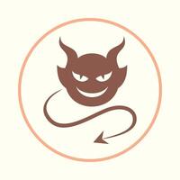Devil favorable trendy icon abstract illustration artwork colorful design vector