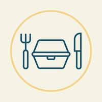 Lunch box trendy icon superb abstract illustration colorful artwork design vector