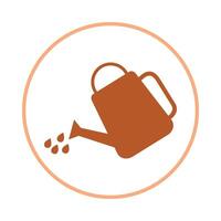 Watering can trendy icon wonderful abstract illustration colorful artwork design vector