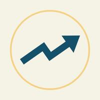 Zigzag arrow trendy icon superb abstract illustration colorful artwork design vector