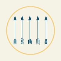 Bow arrow trendy icon superb abstract illustration colorful artwork design vector