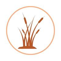Cattail trendy icon wonderful abstract illustration colorful artwork design vector