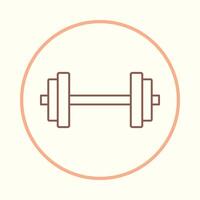 Dumbbell favorable trendy icon abstract illustration artwork colorful design vector