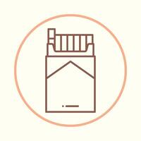 Cigarette pack favorable trendy icon abstract illustration artwork colorful design vector