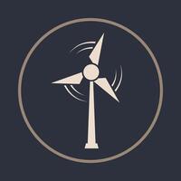 Wind turbine trendy icon joyous abstract illustration colorful artwork design vector