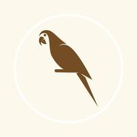 Parrot trendy icon hopeful abstract illustration colorful artwork design vector
