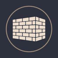 Brick wall trendy icon joyous abstract illustration colorful artwork design vector