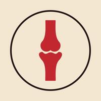 Knee bone trendy icon thankful abstract illustration colorful artwork design vector