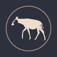 Okapi trendy icon joyous abstract illustration colorful artwork design vector