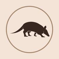 Armadillos trendy icon cheerful abstract illustration colorful artwork design vector