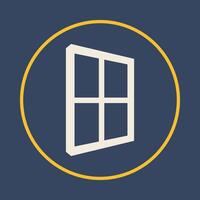 House Window trendy icon blissful abstract illustration colorful artwork design vector