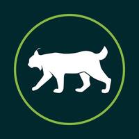 Lynx active trendy icon satisfied abstract illustration artwork design vector