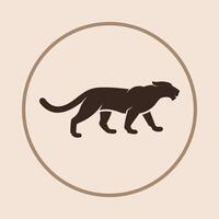 Panther trendy icon cheerful abstract illustration colorful artwork design vector