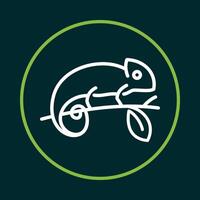 Chameleon active trendy icon satisfied abstract illustration artwork design vector