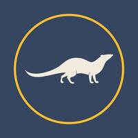 Mongoose trendy icon blissful abstract illustration colorful artwork design vector