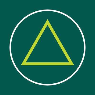 Triangle useful trendy icon satisfied abstract illustration artwork design