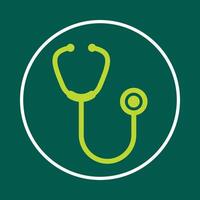 Stethoscope useful trendy icon satisfied abstract illustration artwork design vector