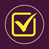 Checkbox supportive trendy icon attractive abstract illustration artwork design vector