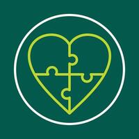 Heart puzzle useful trendy icon satisfied abstract illustration artwork design vector