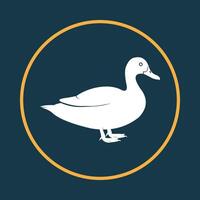 Duck supportive trendy icon joyful abstract illustration artwork design vector