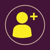 Add friend supportive trendy icon attractive abstract illustration artwork design vector