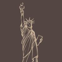 Statue of Liberty functional beautiful illustration colorful abstract background vector