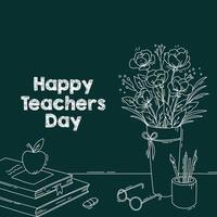 Teacher day functional beautiful illustration colorful abstract background vector