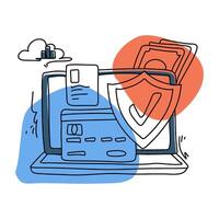 Learn the significance of digital protection through flat illustration cyber security designs. Enhance your understanding of online safety measures today vector