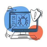 Learn the significance of digital protection through flat illustration cyber security designs. Enhance your understanding of online safety measures today vector