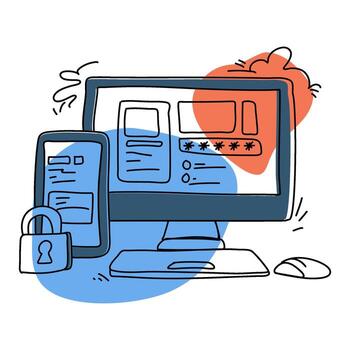 Learn the significance of digital protection through flat illustration cyber security designs. Enhance your understanding of online safety measures today vector