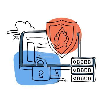 Learn the significance of digital protection through flat illustration cyber security designs. Enhance your understanding of online safety measures today vector