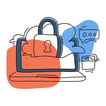 Learn the significance of digital protection through flat illustration cyber security designs. Enhance your understanding of online safety measures today vector