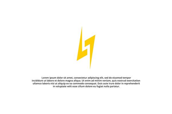 letters l j and s modern lightning logo