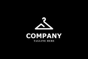 triangular clothes hanger and shop logo vector